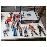 WWF raw wrestling ring and figure figures