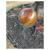 Glass ball yard decor