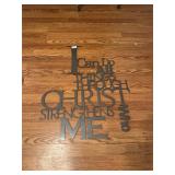 Metal faith sign