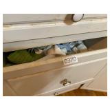 Kitchen drawer, pot holders, dish rags, towels