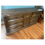 Heavy wooden dresser