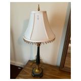 Nice table lamp with beaded shade