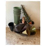 Metal bowl, planter, and all planters