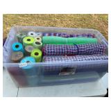 Tote full teal/ mesh decor