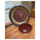 Large decorator plate and bowl