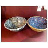 Two large colorful bowls