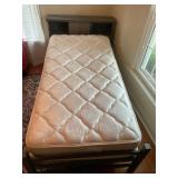 Twin size, boxspring, mattress,wood head/footboard