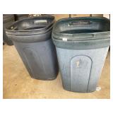 2- large trash cans- no lids