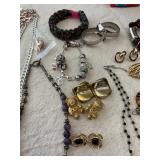 More hues of blue costume Jewelry Lot