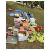 Large lot- easter decor, frogs, Christmas, -all