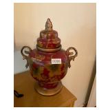Nippon Red/ gold painted urn