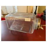 Glass 1 gallon beverage dispenser