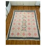 Pretty pink and blue quilt