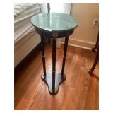 Marble style round, elevated side table