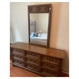 Heavy dresser with mirror