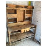 Wooden craft shelf/bench