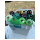 Tote full teal/ mesh decor