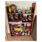 Ribbon, planters, decorations ï¿½ shelf all