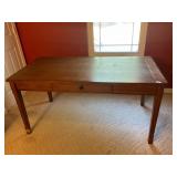 Wooden office desk with drawers on both side