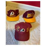 3- Washington Redskins ball caps