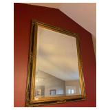 Large gold/ black framed mirror 37 x 47