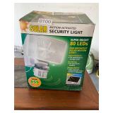 Solar motion, security light