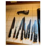 Lot knives and sharpener