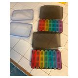 Medicine containers, and plastic containers