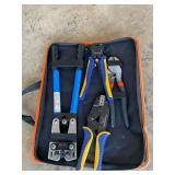 Wire stripper, connector, crimper pliers set