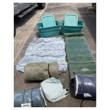Sleeping bags, air, mattresses, tote