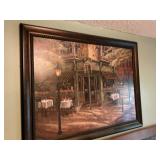 Framed cafï¿½ coffee picture 36 x 46