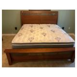 King size box bed- complete - clean