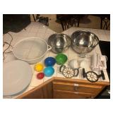 Mixing bowls, measure, cups, blender ï¿½ all