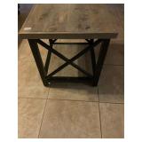 Gray and black square end table