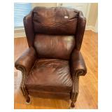 Leather reclining sitting chair