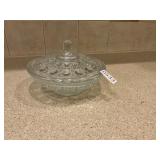 Crystal candy dish with lid