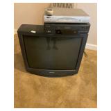 Vintage Panasonic TV, VCR and DVD player