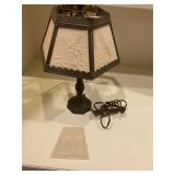 Vintage tiled frame lamp