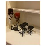 2- metal candle holder sets