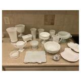 Huge lot assorted white milk, glass- all