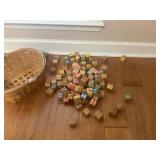 Vintage wooden kids blocks