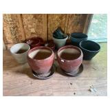 Ceramic and flowered pots