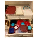Drawer for assorted Tupperware and other plastic