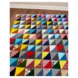 Colorful quilt top machine done 59 x 77