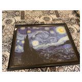 Framed night skyline picture
