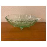 Uranium glass footed dish
