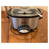 Large rival, stainless crockpot ï¿½ glass lid