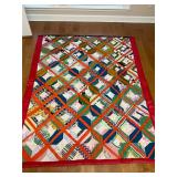 Colorful machine quilt 61 x 77