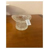 Vintage Crystal glass top hat