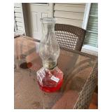 Clear kerosene lamp with globe